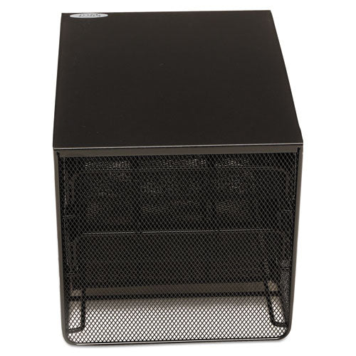Image of Safco® 3275BL Onyx Three Drawer Hospitality Organizer, 7 Compartments, 11.5 x 8.25 x 8.25, Black