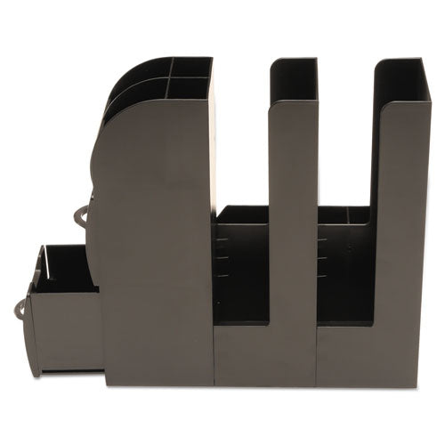 Image of Mind Reader CAD01-BLK Coffee Condiment Caddy Organizer, 10 Compartments, 5.4 x 11 x 12.6, Black