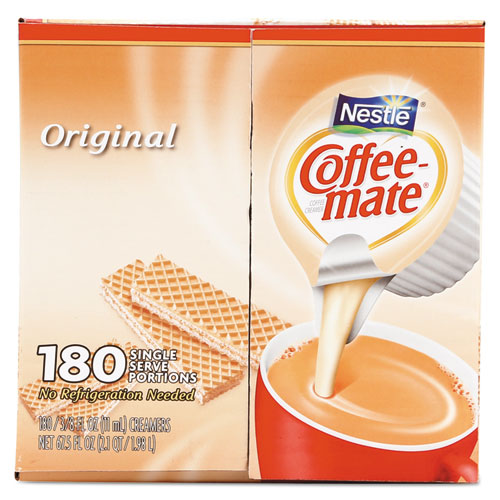 Image of Coffee mate® NES35120 Liquid Coffee Creamer, Original, 0.38 Oz Mini Cups, 180/carton