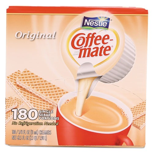 Image of Coffee mate® NES35120 Liquid Coffee Creamer, Original, 0.38 Oz Mini Cups, 180/carton