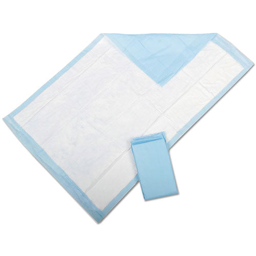 Image of Medline MSC281232 Protection Plus Disposable Underpads, 23 x 36, Blue, 25/Bag