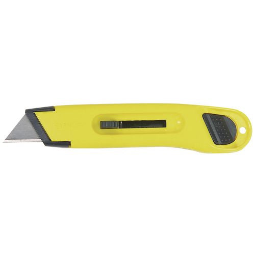 Image of Stanley® 10-065 Plastic Light-Duty Utility Knife with Retractable Blade, 6" Plastic Handle, Yellow