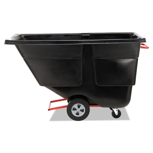 Image of Rubbermaid® Commercial FG131400BLA 1 cu yd BRUTE Rotomolded Tilt Truck, 850 lb Capacity, Black
