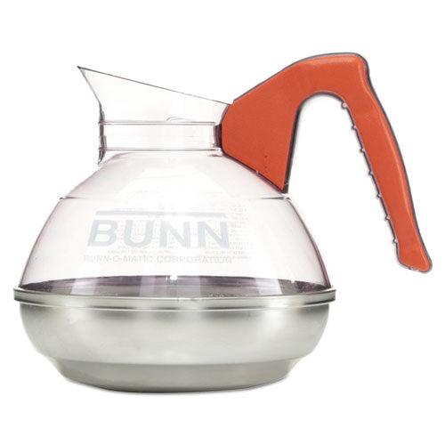 Image of BUNN® 06101.0101 Easy Pour Decanter, 64 oz, Orange Handle