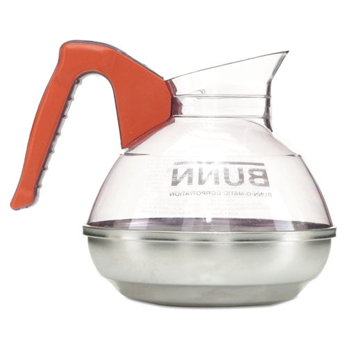 Image of BUNN® 06101.0101 Easy Pour Decanter, 64 oz, Orange Handle