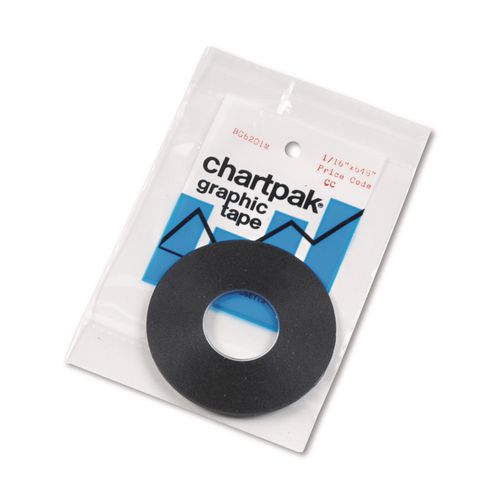 Image of Chartpak® BG6201M Graphic Chart Tapes, 1" Core, 0.06" X 54 Ft, Matte Black