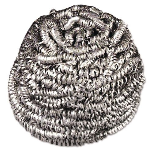 Image of Scotch-Brite® 84 Stainless Steel Scrubber, Silver, 12/carton