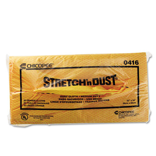 Image of Chix® 0416 Stretch 'n Dust Cloths, 23.25 x 24, Orange/Yellow, 20/Bag, 5 Bags/Carton