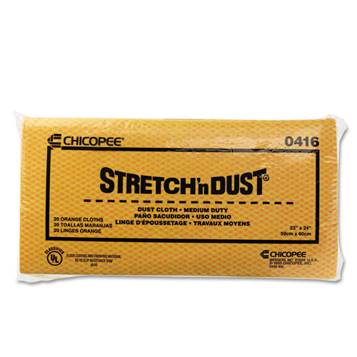 Image of Chix® 0416 Stretch 'n Dust Cloths, 23.25 x 24, Orange/Yellow, 20/Bag, 5 Bags/Carton