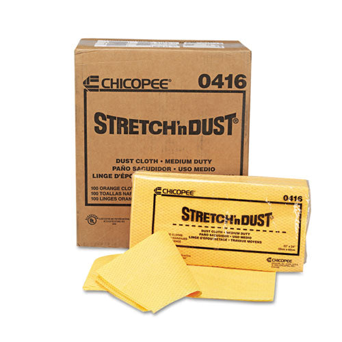 Image of Chix® 0416 Stretch 'n Dust Cloths, 23.25 x 24, Orange/Yellow, 20/Bag, 5 Bags/Carton