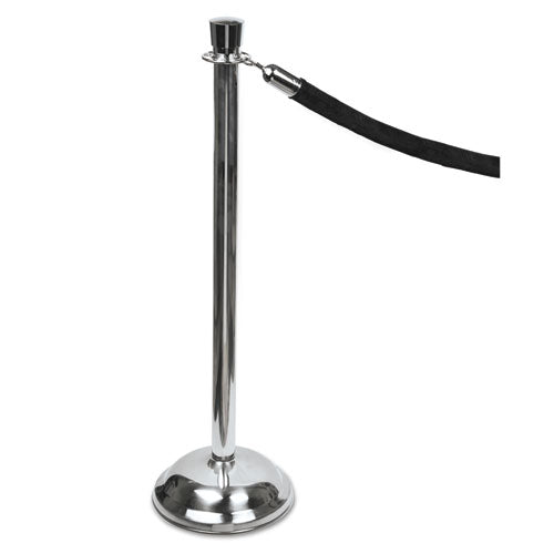 Image of Tatco 11000 Crowd Control Posts, Polished Chrome, 41" High, Silver, 2/Box