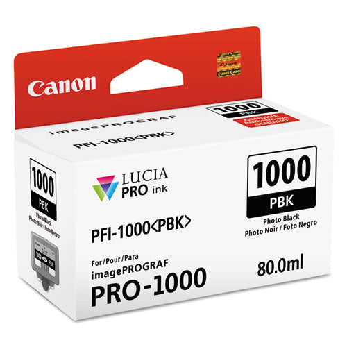 Image of Canon® 0546C002 0546c002 (pfi-1000) Lucia Pro Ink, Photo Black