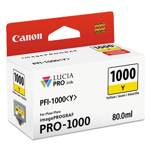 Image of Canon® 0549C002 0549c002 (pfi-1000) Lucia Pro Ink, Yellow