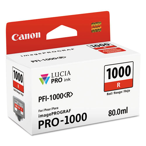 Image of Canon® 0554C002 0554c002 (pfi-1000) Lucia Pro Ink, Red