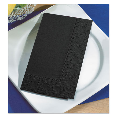 Image of Hoffmaster® 180513 Dinner Napkins, 2-Ply, 15 x 17, Black, 1,000/Carton