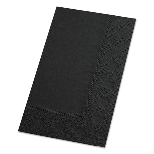 Image of Hoffmaster® 180513 Dinner Napkins, 2-Ply, 15 x 17, Black, 1,000/Carton