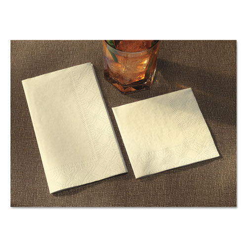 Image of Hoffmaster® 180500 Dinner Napkins, 2-Ply, 15 x 17, White, 1,000/Carton