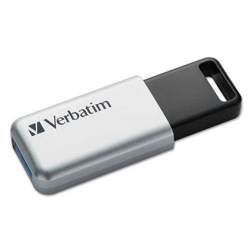 Image of Verbatim® 98666 Store 'n' Go Secure Pro Usb Flash Drive With Aes 256 Encryption, 64 Gb, Silver