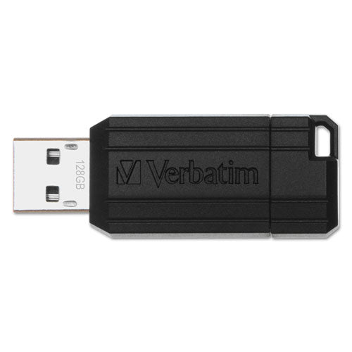 Image of Verbatim® 49063 PinStripe USB 2.0 Flash Drive, 16 GB, Black