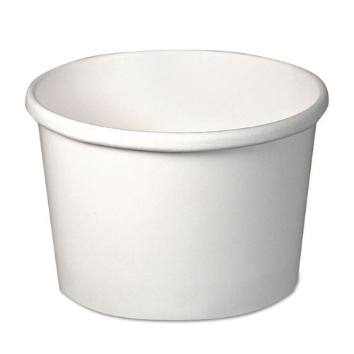 Image of SOLO® HS4085-2050 Flexstyle Double Poly Paper Containers, 8 oz, White, Paper, 25/Pack, 20 Packs/Carton