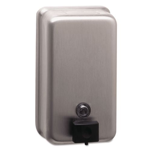 Image of Bobrick B-2111 Classicseries Surface-Mounted Soap Dispenser, 40 Oz, 4.75 X 3.5 X 8.13, Stainless Steel