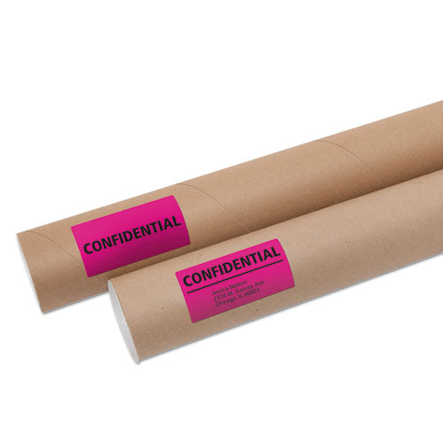 Image of Avery® 05974 High-Visibility Permanent Laser Id Labels, 2 X 4, Neon Magenta, 1000/box