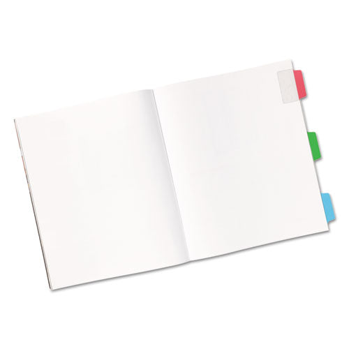 Image of Avery® 74757 Ultra Tabs Repositionable Tabs, Standard: 2" x 1.5", 1/5-Cut, Assorted Colors (Blue, Green and Red), 48/Pack