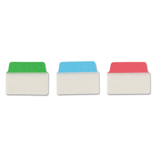 Image of Avery® 74757 Ultra Tabs Repositionable Tabs, Standard: 2" x 1.5", 1/5-Cut, Assorted Colors (Blue, Green and Red), 48/Pack