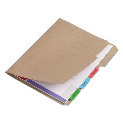 Image of Avery® 74757 Ultra Tabs Repositionable Tabs, Standard: 2" x 1.5", 1/5-Cut, Assorted Colors (Blue, Green and Red), 48/Pack