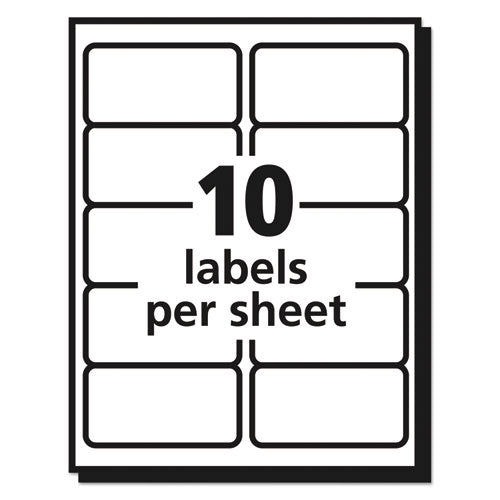 Image of Avery® 18663 Matte Clear Easy Peel Mailing Labels W/ Sure Feed Technology, Inkjet Printers, 2 X 4, Clear, 10/sheet, 10 Sheets/pack