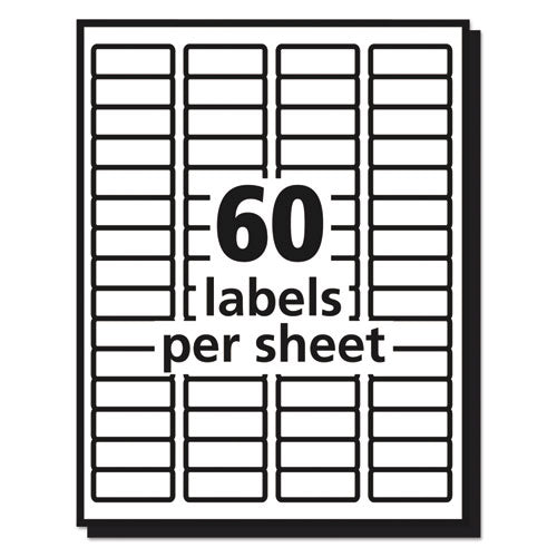 Image of Avery® 15695 Matte Clear Easy Peel Mailing Labels W/ Sure Feed Technology, Laser Printers, 0.66 X 1.75, Clear, 60/sheet, 10 Sheets/pack