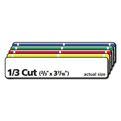 Image of Avery® 06466 Removable File Folder Label with Sure Feed Technology, 0.66 x 3.44, White, 30/Sheet, 25 Sheets/Pack