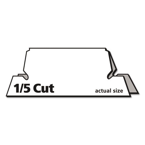 Image of Avery® 05567 Laser Printable Hanging File Tabs, 1/5-Cut, White, 2.06" Wide, 90/Pack
