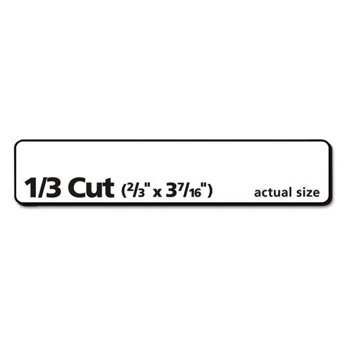 Image of Avery® 05366 Permanent TrueBlock File Folder Labels with Sure-Feed Technology, 0.66 x 3.44, White, 30/Sheet, 50 Sheets/Box