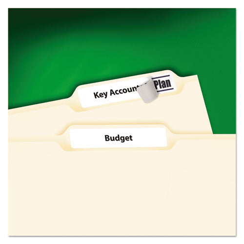 Image of Avery® 08366 Permanent Trueblock File Folder Labels With Sure Feed Technology, 0.66 X 3.44, White, 30/sheet, 25 Sheets/pack