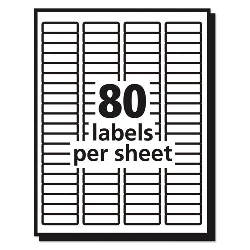 Image of Avery® 15667 Matte Clear Easy Peel Mailing Labels W/ Sure Feed Technology, Laser Printers, 0.5 X 1.75, Clear, 80/sheet, 10 Sheets/pack