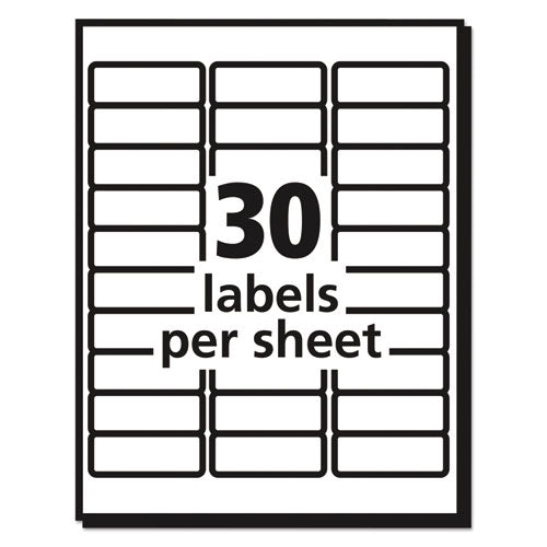 Image of Avery® 15660 Matte Clear Easy Peel Mailing Labels W/ Sure Feed Technology, Laser Printers, 1 X 2.63, Clear, 30/sheet, 10 Sheets/pack