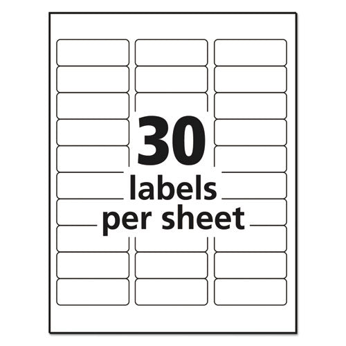 Image of Avery® 18660 Matte Clear Easy Peel Mailing Labels W/ Sure Feed Technology, Inkjet Printers, 1 X 2.63, Clear, 30/sheet, 10 Sheets/pack