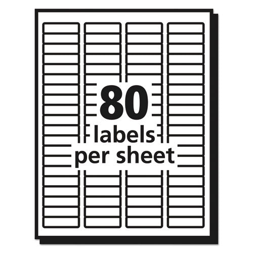 Image of Avery® 18667 Matte Clear Easy Peel Mailing Labels W/ Sure Feed Technology, Inkjet Printers, 0.5 X 1.75, Clear, 80/Sheet, 10 Sheets/Pack