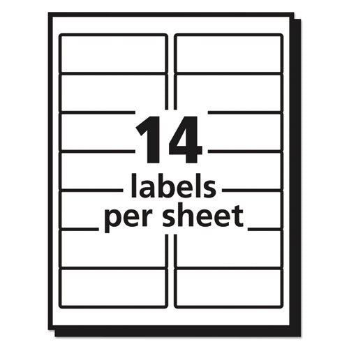 Image of Avery® 08662 Matte Clear Easy Peel Mailing Labels W/ Sure Feed Technology, Inkjet Printers, 1.33 X 4, Clear, 14/sheet, 25 Sheets/pack