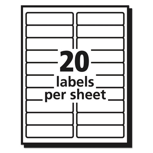 Image of Avery® 18661 Matte Clear Easy Peel Mailing Labels W/ Sure Feed Technology, Inkjet Printers, 1 X 4, Clear, 20/sheet, 10 Sheets/pack