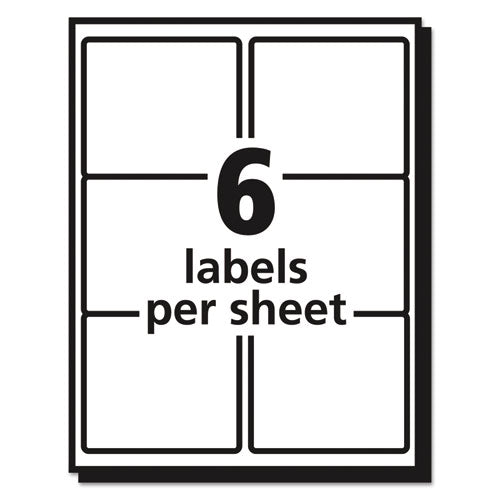 Image of Avery® 18664 Matte Clear Easy Peel Mailing Labels W/ Sure Feed Technology, Inkjet Printers, 3.33 X 4, Clear, 6/sheet, 10 Sheets/pack
