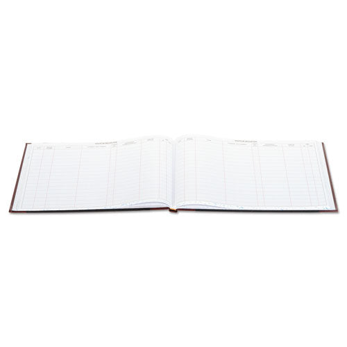 Image of Wilson Jones® S491 Detailed Visitor Register Book, 8 Column Format, Black Cover, 12.25 X 9.5 Sheets, 208 Sheets/book