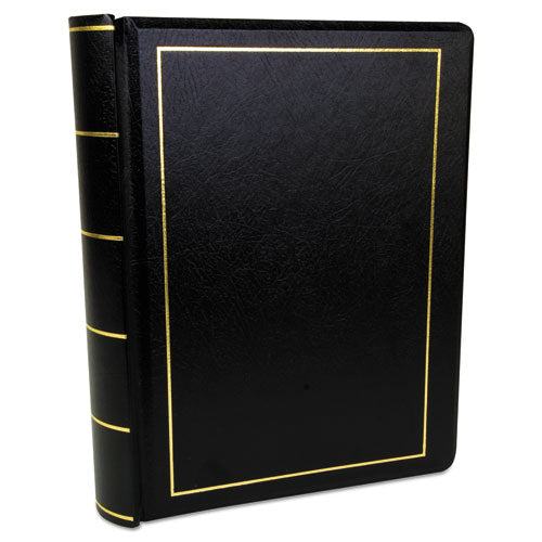 Image of Wilson Jones® W0395-11 Looseleaf Corporation Minute Book, 1-Subject, Unruled, Black/Gold Cover, (250) 11 x 8.5 Sheets