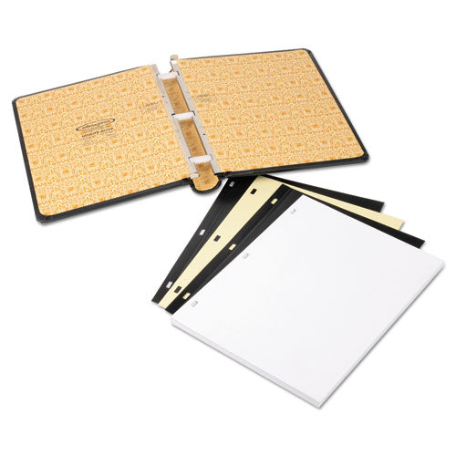 Image of Wilson Jones® W0395-11 Looseleaf Corporation Minute Book, 1-Subject, Unruled, Black/Gold Cover, (250) 11 x 8.5 Sheets