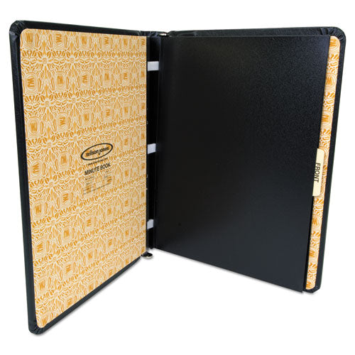 Image of Wilson Jones® W0395-11 Looseleaf Corporation Minute Book, 1-Subject, Unruled, Black/Gold Cover, (250) 11 x 8.5 Sheets