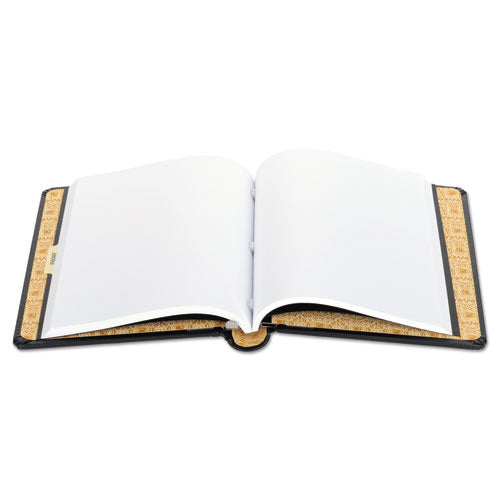 Image of Wilson Jones® W0395-11 Looseleaf Corporation Minute Book, 1-Subject, Unruled, Black/Gold Cover, (250) 11 x 8.5 Sheets
