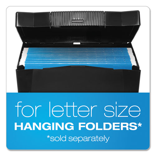 Image of Pendaflex® 20861 Portable Letter Size File Box, Letter Files, 13.5" X 10.25" X 10.88", Black