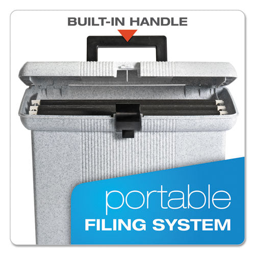 Image of Pendaflex® 41737 Portable File Boxes, Letter Files, 14.88" X 6.5" X 11.88", Granite