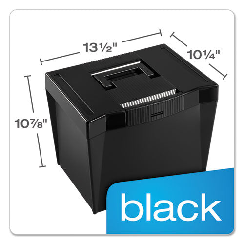 Image of Pendaflex® 20861 Portable Letter Size File Box, Letter Files, 13.5" X 10.25" X 10.88", Black